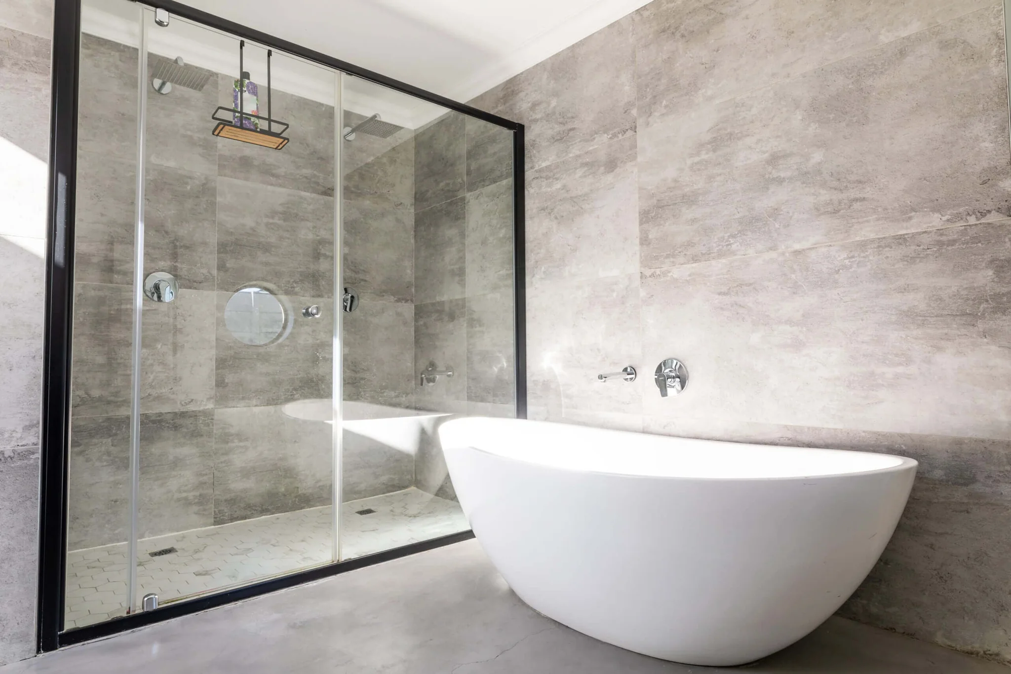a bathroom shower