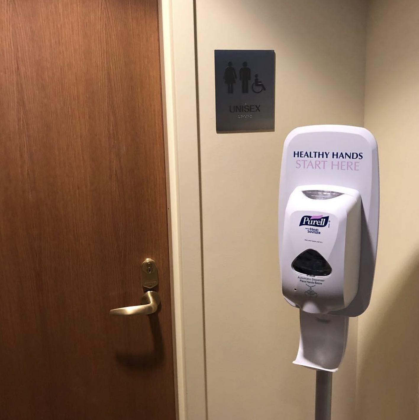 outside of a Spence bathroom